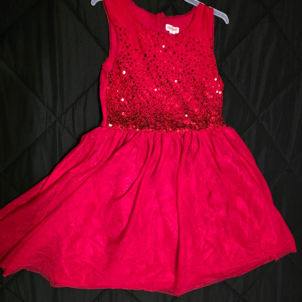 Cat & Jack Vibrant Red Sequin Dress